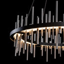 Modern geometric silver stainless steel led pendant light living room