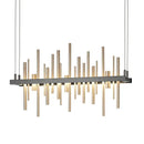 Modern geometric silver stainless steel led pendant light living room