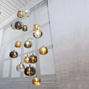 DecorBites™ LED Stair Chandelier: Luxury Amber/Crystal Indoor Lighting Fixture