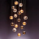 DecorBites™ LED Stair Chandelier: Luxury Amber/Crystal Indoor Lighting Fixture