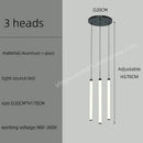 Modern minimalist black led staircase chandelier hallway light
