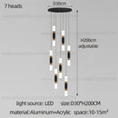 Modern black & gold led staircase chandelier staircase pendant light