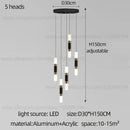 Modern black & gold led staircase chandelier staircase pendant light