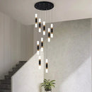 Modern black & gold led staircase chandelier staircase pendant light
