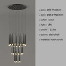 DecorBites™ LED Staircase Chandeliers: Modern Luxury for Living Room, Hall, Villa.