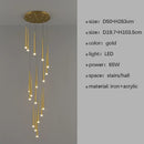DecorBites™ LED Staircase Chandeliers: Modern Luxury for Living Room, Hall, Villa.