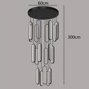 DecorBites™ LED Staircase Chandeliers | Modern Pendant Light for Living Room