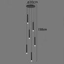DecorBites™ LED Staircase Chandeliers: Modern Pendant Light Lamps for Living Room Decor