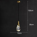 Modern gold crystal led staircase chandeliers living room pendant light