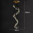 DecorBites™ LED Staircase Chandeliers Pendant Light for Living Room Modern Indoor Lighting