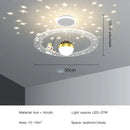 Pink & white decorbites led star chandelier bedroom cloud light