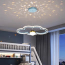 Pink & white decorbites led star chandelier bedroom cloud light