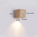 DecorBites™ LED Stone Clock Wall Lamp Sconce, Modern Nordic Yellow Cave Bathroom Mirror Light