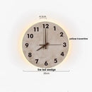 DecorBites™ LED Stone Clock Wall Lamp Sconce, Modern Nordic Yellow Cave Bathroom Mirror Light
