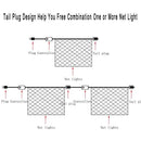 Warm golden net pattern string lights outdoor tree decor