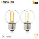 DecorBites™ LED String Lights Retro Edison E27 Bulbs 2PCS G40 1W Warm White 2700K