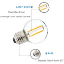DecorBites™ LED String Lights Retro Edison E27 Bulbs 2PCS G40 1W Warm White 2700K