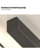 Modern black & white led strip ceiling lights corridor minimalist