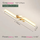 Modern black & white led strip ceiling lights corridor minimalist