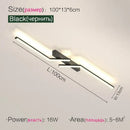 Modern black & white led strip ceiling lights corridor minimalist