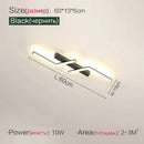 Modern black & white led strip ceiling lights corridor minimalist