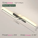 Modern black & white led strip ceiling lights corridor minimalist