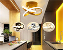 Modern gold & white led strip ceiling lights for living room