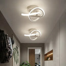 Modern gold & white led strip ceiling lights for living room