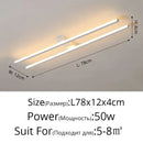 Modern minimalist brushed metallic led strip chandelier aisle light