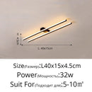 Modern minimalist brushed metallic led strip chandelier aisle light