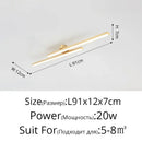 Modern minimalist brushed metallic led strip chandelier aisle light