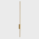Modern minimalist black & gold led strip copper wall lamp bedroom