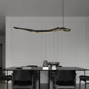 Organic black led strip lights dining room hanging pendant