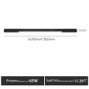 Modern black linear surface mounted ceiling light living room