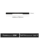 Modern black linear surface mounted ceiling light living room