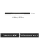 Modern black linear surface mounted ceiling light living room