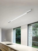 Modern black linear surface mounted ceiling light living room