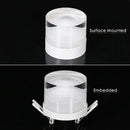 Textured amber glass led surface mounted spot lights bedroom 2 pack