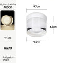 Textured amber glass led surface mounted spot lights bedroom 2 pack