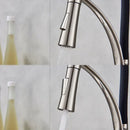 Modern stainless steel led swivel kitchen faucet with pull down hose