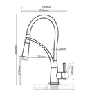 Modern stainless steel led swivel kitchen faucet with pull down hose
