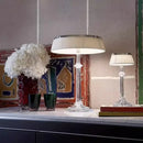 Modern crystal led table lamp with pleated shade for bedroom