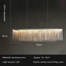 Modern gold led tassel chandelier pendant light for living room