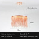 Modern gold led tassel chandelier pendant light for living room