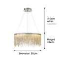 DecorBites™ LED Tassel Chandeliers | Waterfall Hanging Pendant Light | Modern Art Decor Lighting