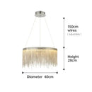DecorBites™ LED Tassel Chandeliers | Waterfall Hanging Pendant Light | Modern Art Decor Lighting