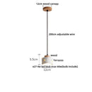 Minimalist white terrazzo and wood led pendant lamp kitchen light