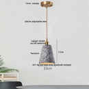 Minimalist white terrazzo and wood led pendant lamp kitchen light