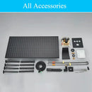 Matte black led thermostatic rainfall shower system with tub spout
