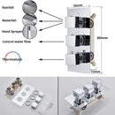 Modern chrome led thermostatic shower faucet bathroom rain mixer tap
